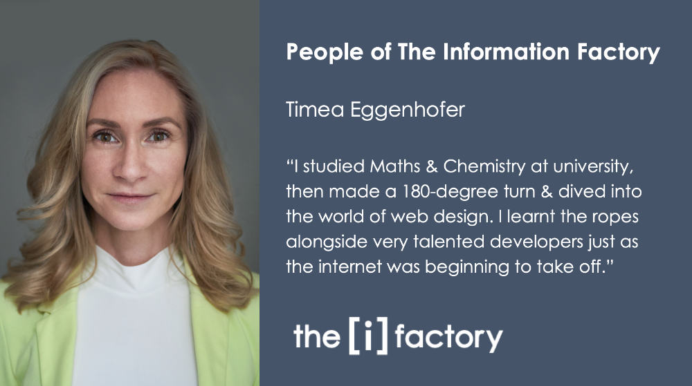 People of The Information Factory – Timea Eggenhofer